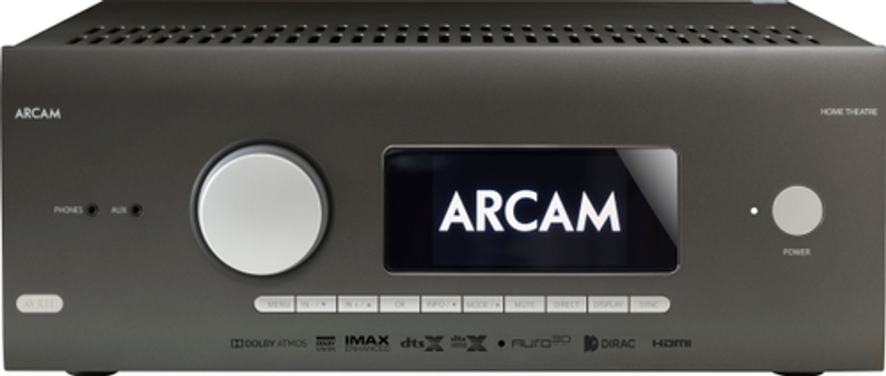 Arcam - HDA 595W 9.1.6-Ch. Bluetooth capable With Google Cast and 8K Ultra HD HDR Compatible A/V Home Theater Receiver - Gray