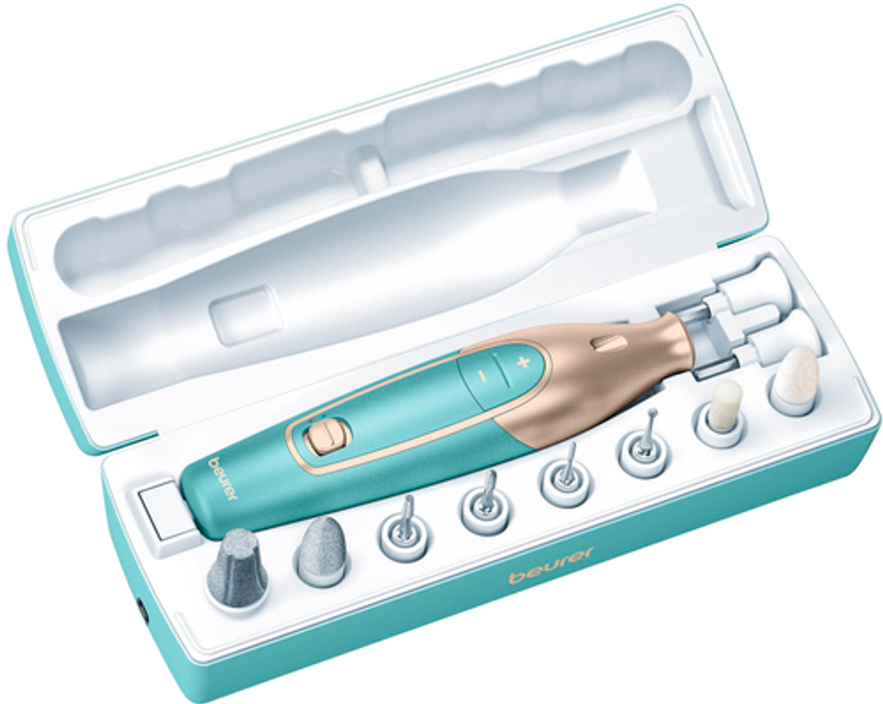 Beurer - Rechargeable Manicure/Pedicure Device - Turquoise/Gold