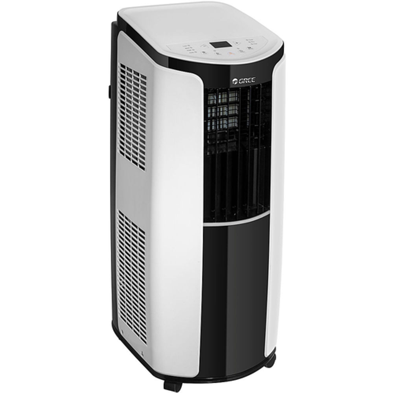 Gree - 5,000 BTU Portable Air Conditioner with Remote Control | AC for Rooms up to 150 Sq.Ft | Wheels | Dehumidifer - White/Black