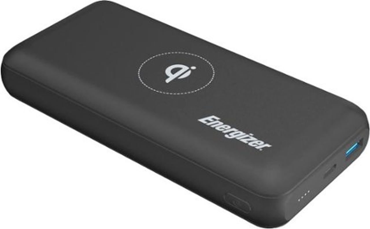 Energizer - Ultimate Lithium 20,000mAh 20W Qi Wireless Portable Charger/Power Bank QC 3.0 & PD 3.0 for Apple, Android, USB Devices - Black