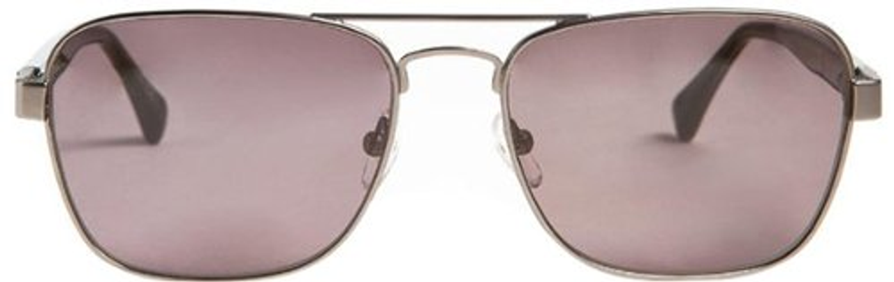 Bruno Magli - Sole-Unisex Full Rim Metal Aviator Sunglass Frame with Acetate Temples and a Spring Hinge - Gunmetal
