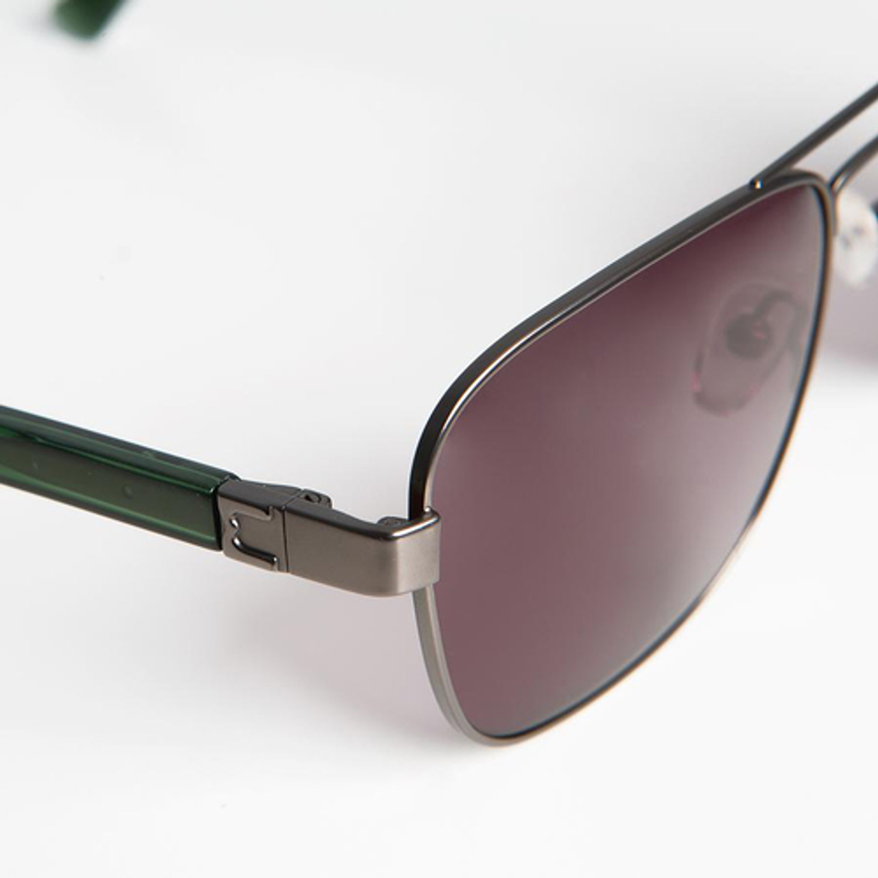 Bruno Magli - Sole-Unisex Full Rim Metal Aviator Sunglass Frame with Acetate Temples and a Spring Hinge - Gunmetal