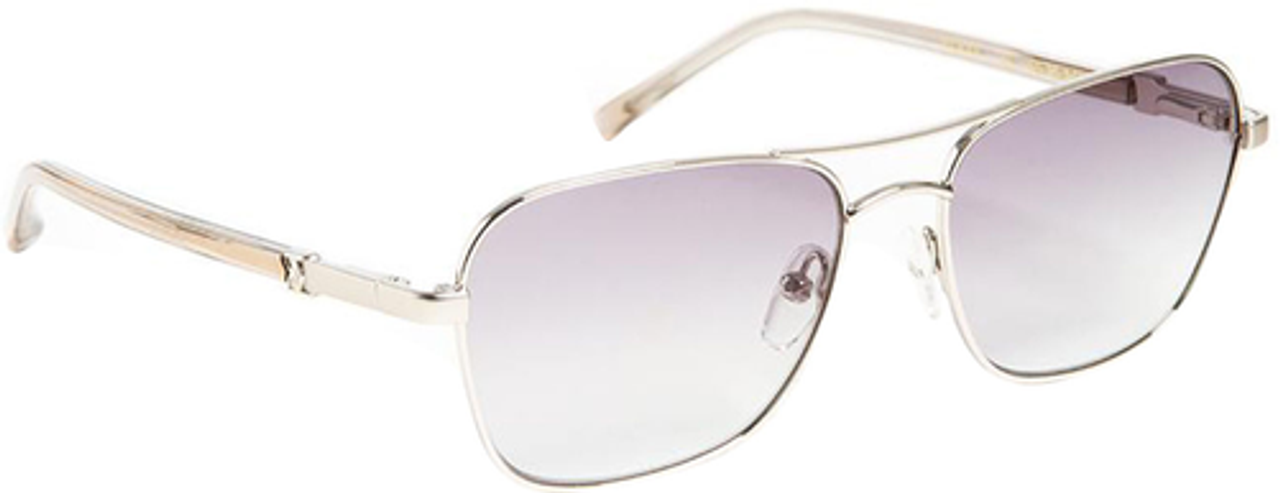 Bruno Magli - Playa-Unisex Full Rim Metal Aviator Sunglass Frame with Acetate Temples and a Spring Hinge - Silver