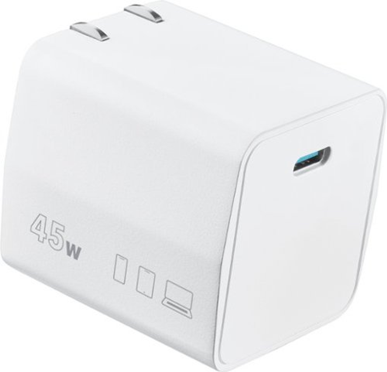 Insignia™ - 45W USB-C Compact Wall Charger for Chromebook and Other USB-Devices - White