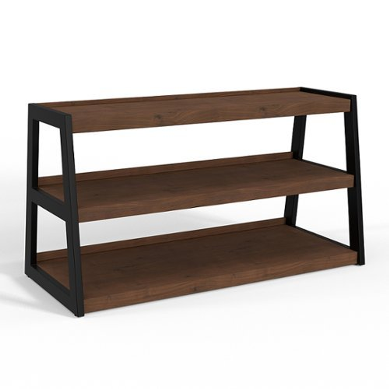 Simpli Home - Sawhorse Solid Walnut Veneer and Metal TV Media Stand - Walnut