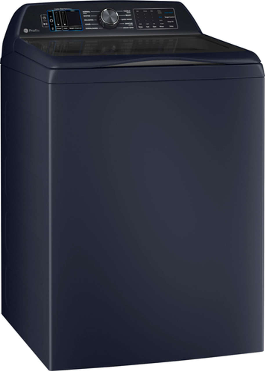 GE Profile - 5.4 Cu. Ft. High Efficiency Top Load Washer with Smart Wash Technology and Flex Dispense - Royal Sapphire Blue