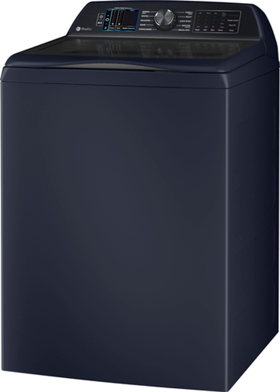 GE Profile - 5.4 Cu. Ft. High Efficiency Top Load Washer with Smart Wash Technology and Flex Dispense - Royal Sapphire Blue