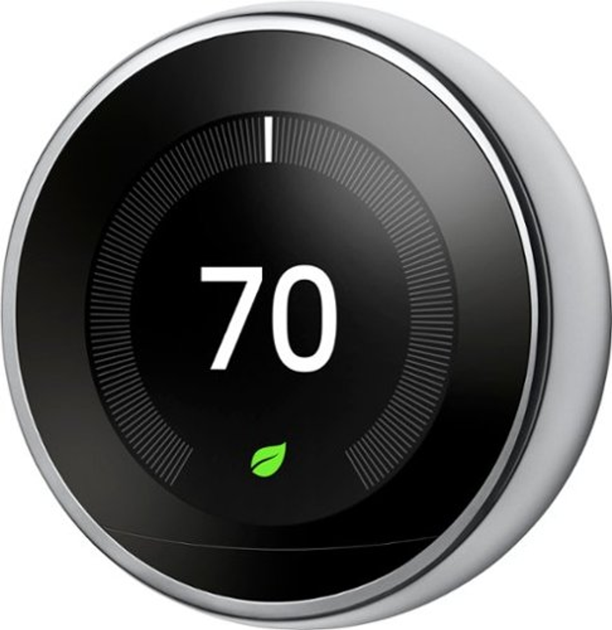 Google - Nest Learning Smart Wifi Thermostat - Polished Steel