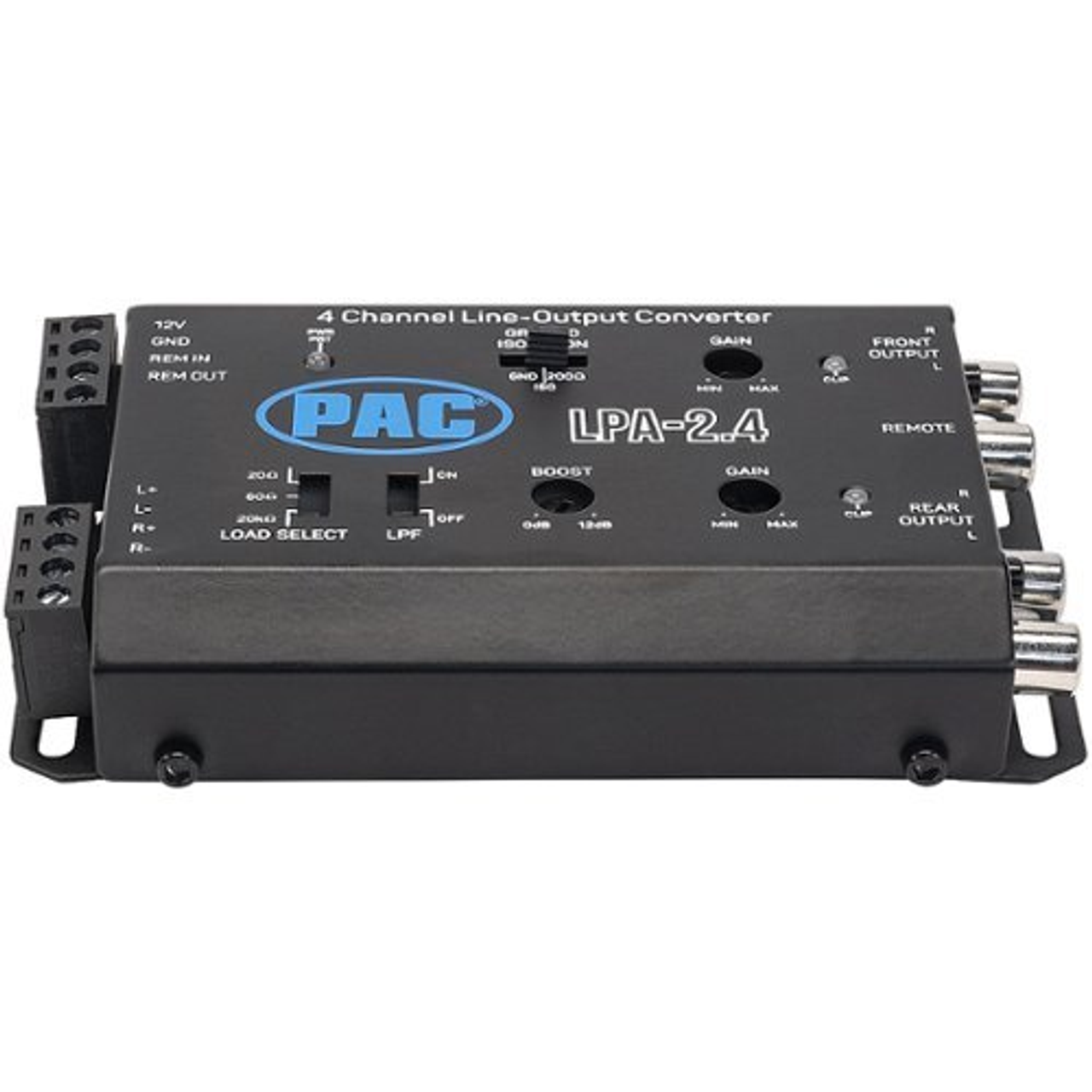 PAC - LocPRO Advanced 4-Channel Active Line Output Converter with Auto Turn-On - Black