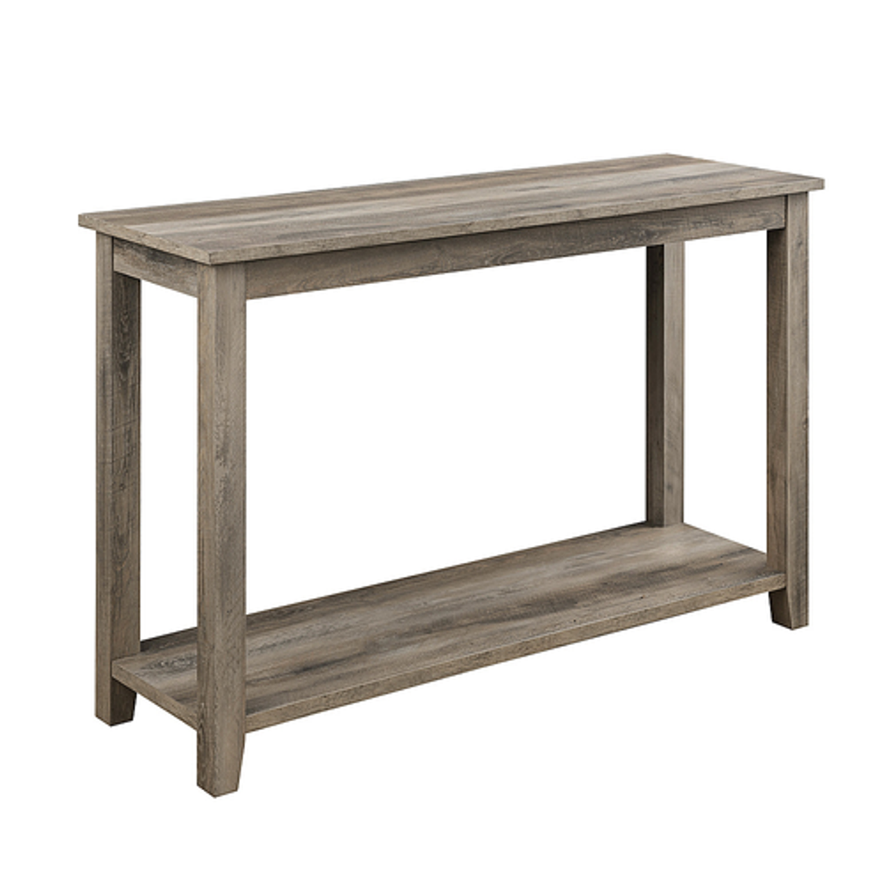 Walker Edison - Modern Minimalist Sofa Storage Table - Grey Wash