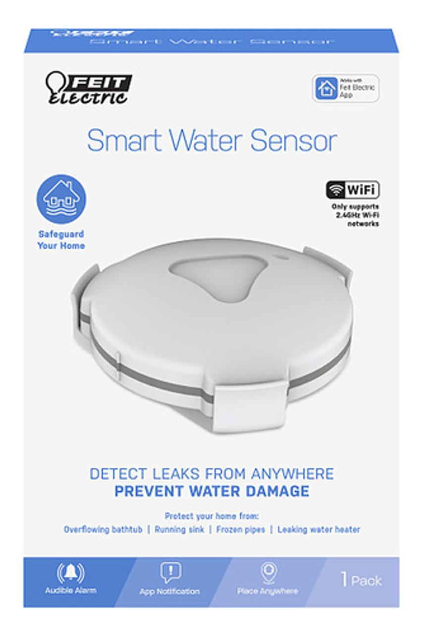 FEIT ELECTRIC - Smart Wi-Fi Water Sensor - White