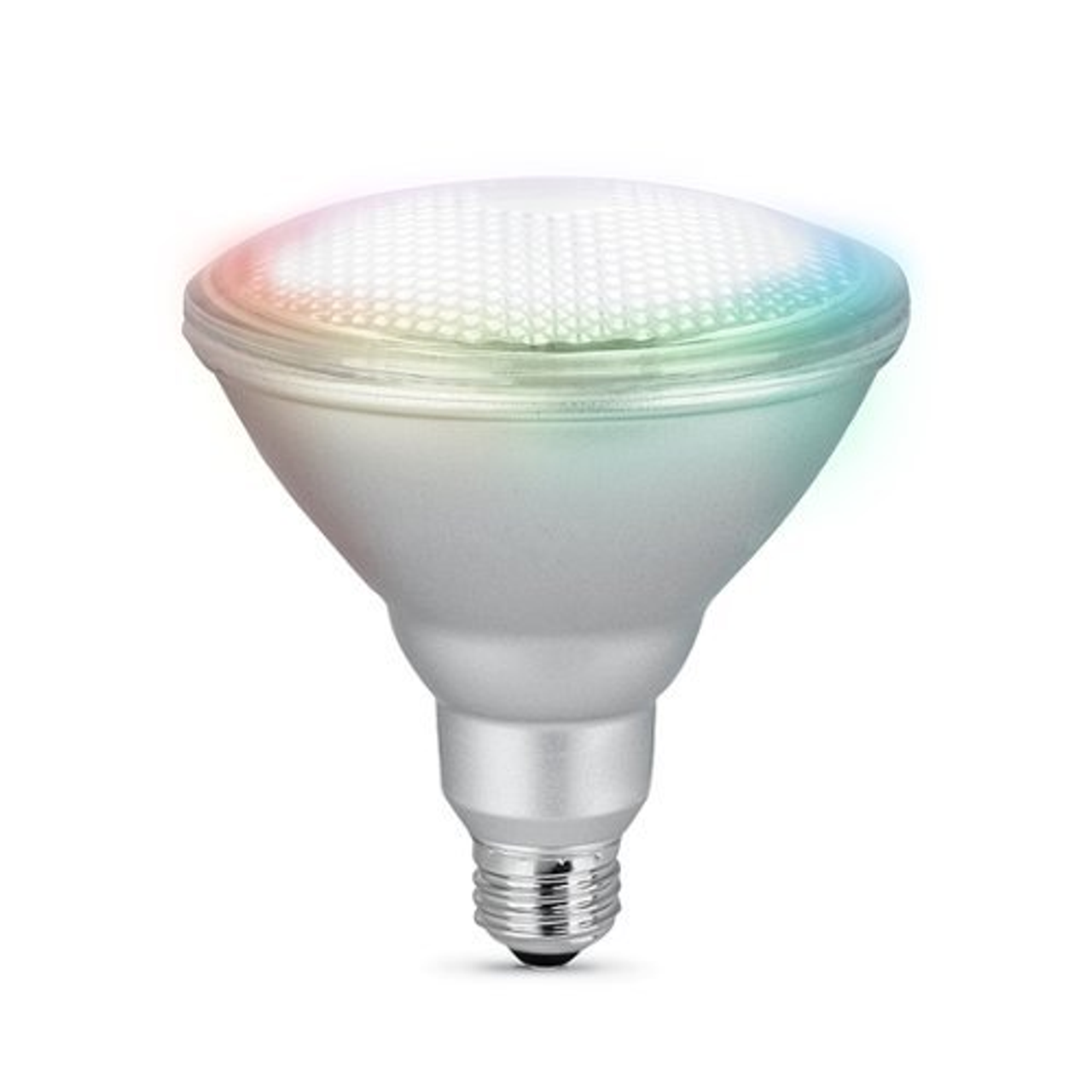 FEIT ELECTRIC - 90 Watt Equivalent RGBW PAR38 Alexa Google LED Smart Light Bulb - Multicolor