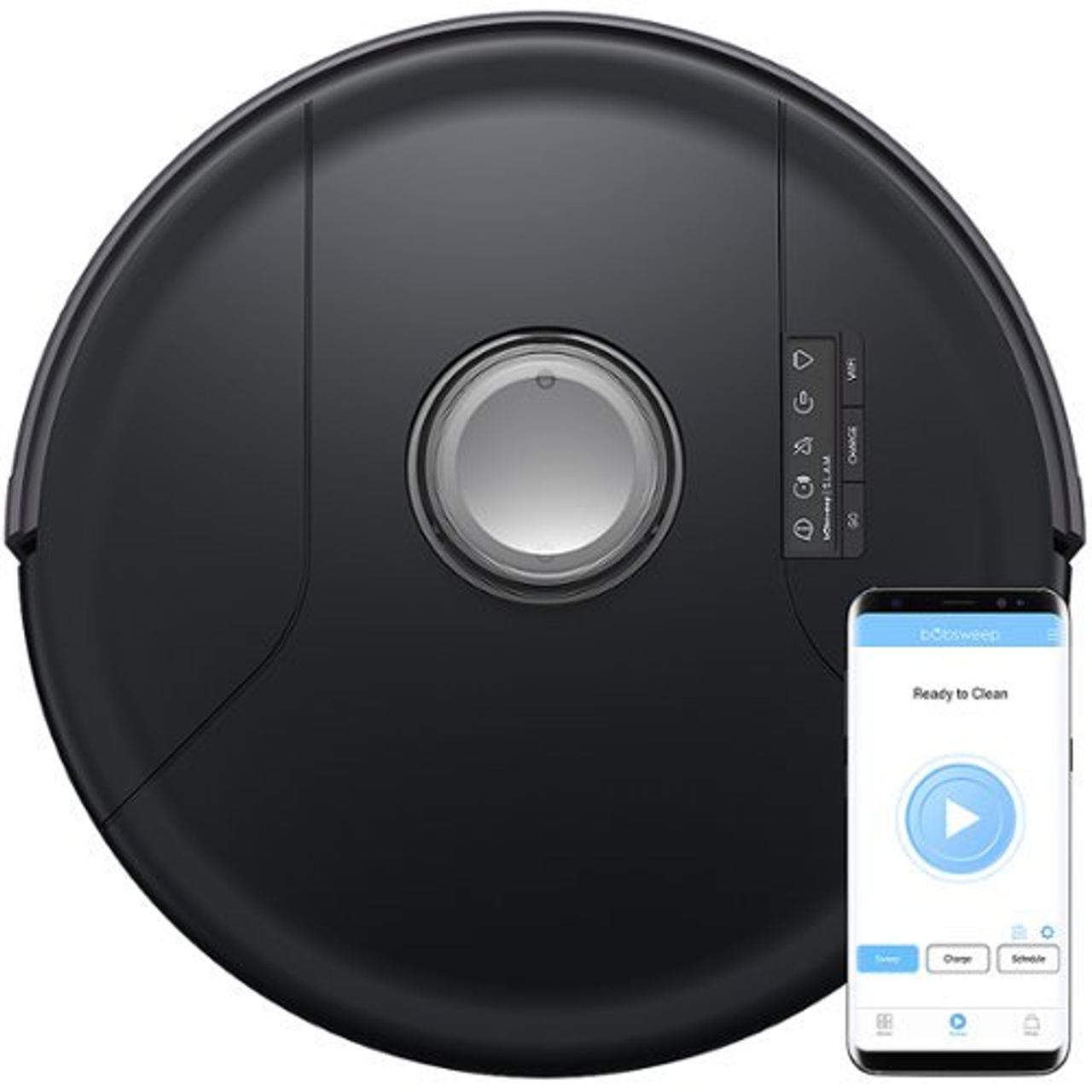 bObsweep - PetHair SLAM Wi-Fi Connected Robot Vacuum and Mop, Jet - Jet