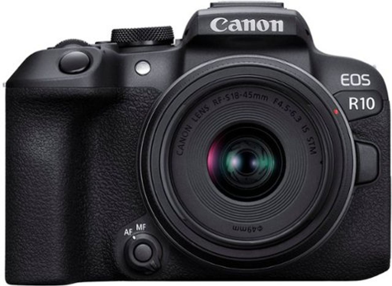 Canon - EOS R10 Mirrorless Camera with RF-S 18-45 f/3.5-6.3 IS STM Lens - Black