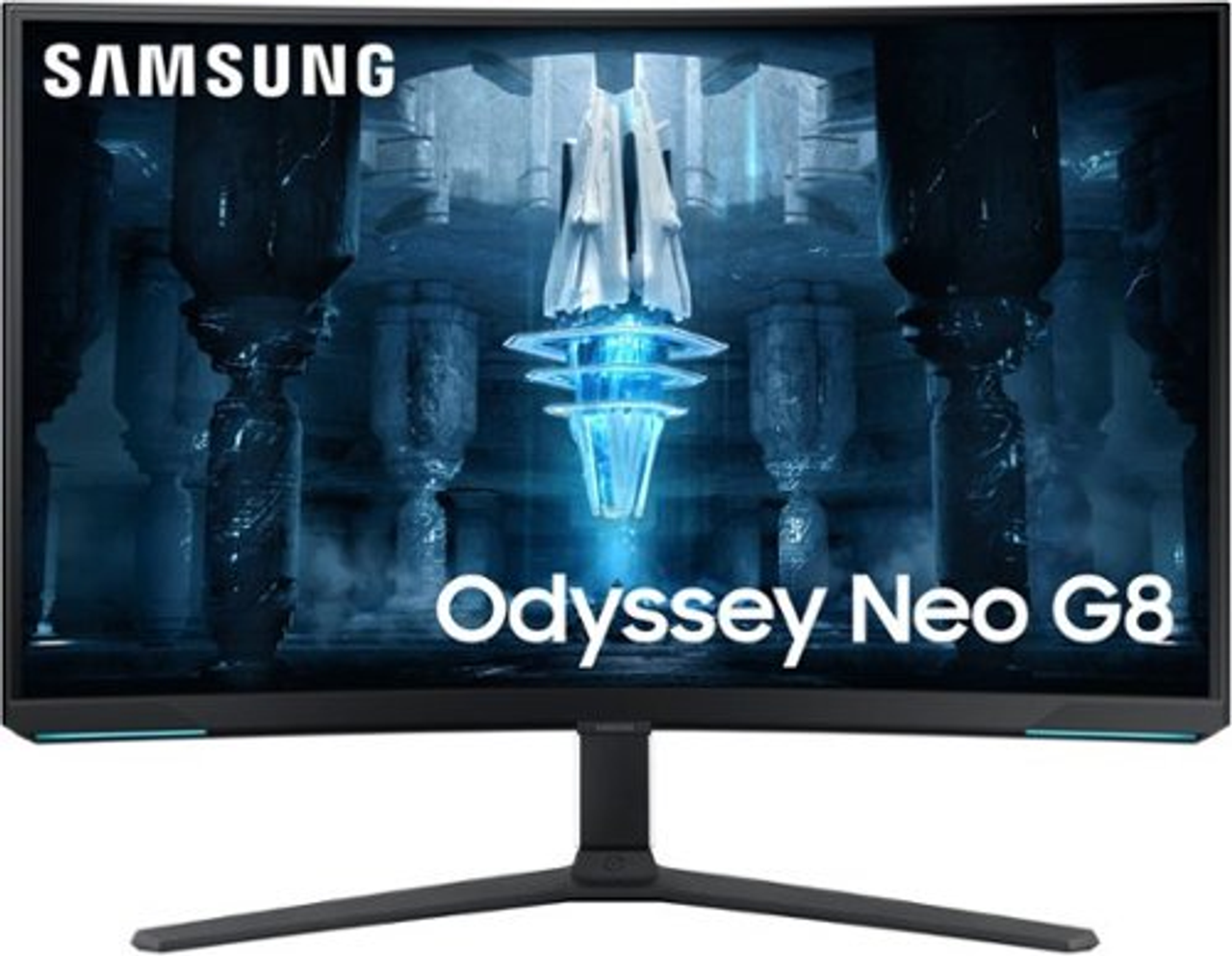 Samsung - Odyssey Neo G8 32" IPS Curved 4K UHD 240Hz 1ms FreeSync Premium Pro Gaming Monitor - White