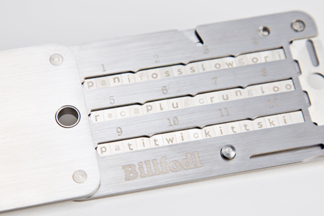 Billfodl - Crypto Seed Phrase Backup Wallet - Cryptosteel