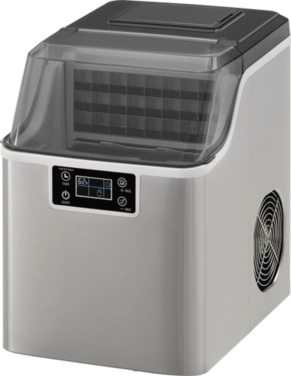 Insignia™ - 44 Lb. Portable Icemaker with Auto Shut-Off - Stainless steel