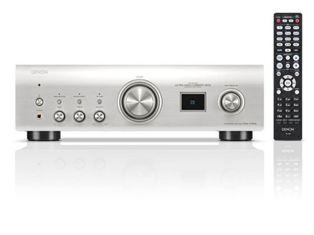 Denon Electronics - Integrated Amplifier (140W x 2), Built-In USB-DAC & Phono Equalizer, Analog Mode, Ultra-High Current Circuit - Silver