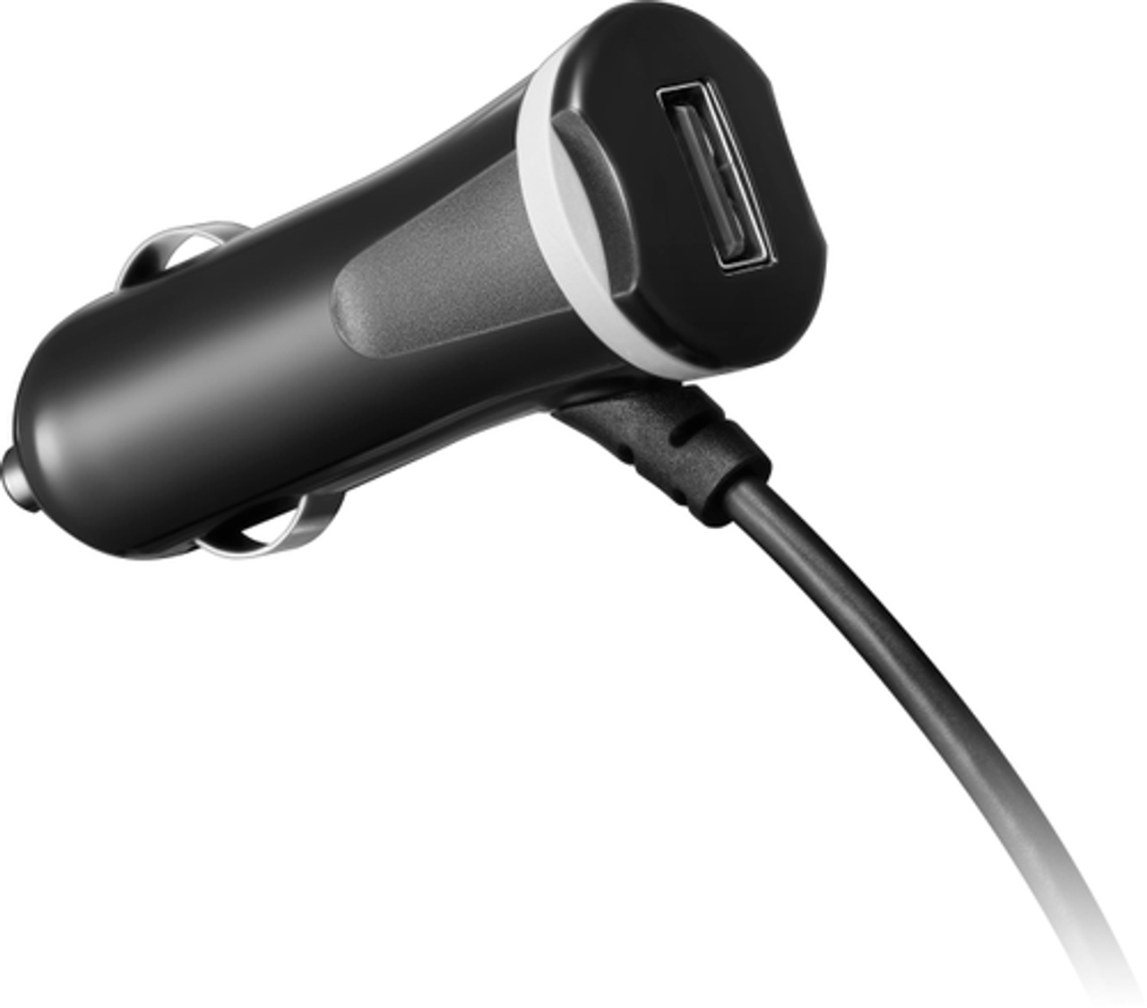 Insignia™ - 25W 9' Lightning Vehicle Charger with 1 USB Port - Black