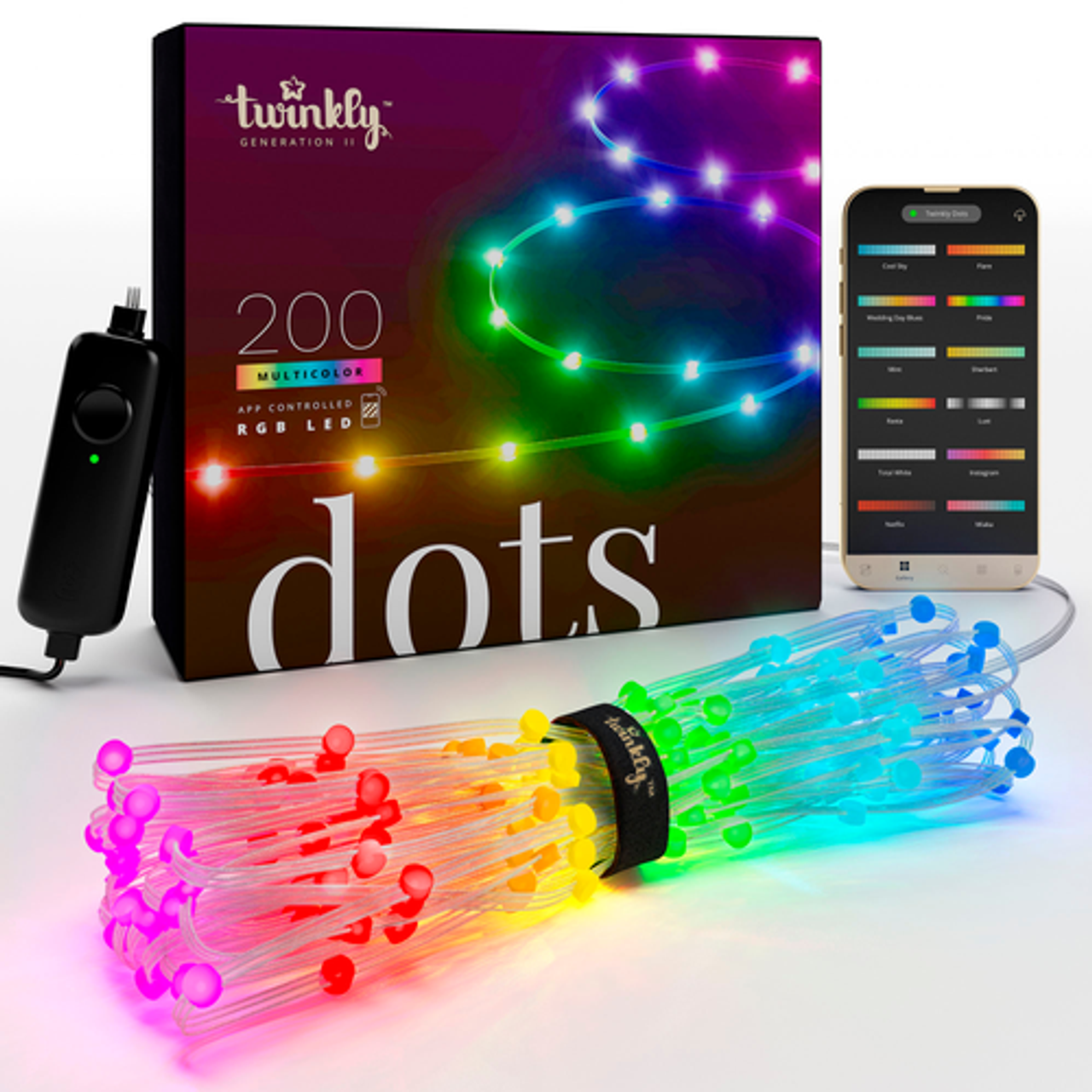 Twinkly - Dots 200 RGB LED Flexible Light String Gen II