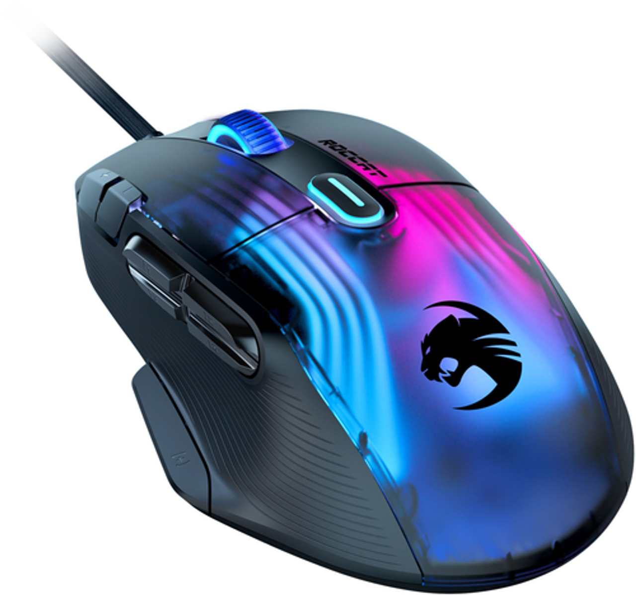 ROCCAT - Kone XP 3D Lighting PC Gaming Mouse with 19K DPI Optical Sensor, multi-button design & AIMO RGB lighting - Black