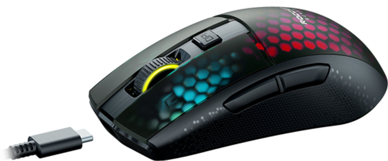 ROCCAT - Burst Pro Air Lightweight Optical Wireless RGB PC Gaming Mouse - Black