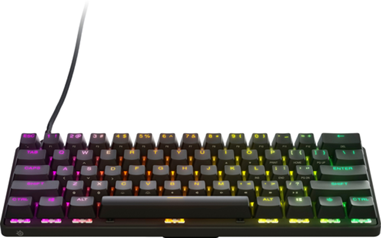 SteelSeries - Apex Pro Mini 60% Wireless Mechanical OmniPoint Adjustable Actuation Switch Gaming Keyboard with RGB Backlighting - Black