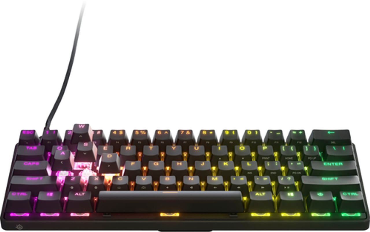 SteelSeries - Apex Pro Mini 60% Wired Mechanical OmniPoint Adjustable Actuation Switch Gaming Keyboard with RGB Backlighting - Black