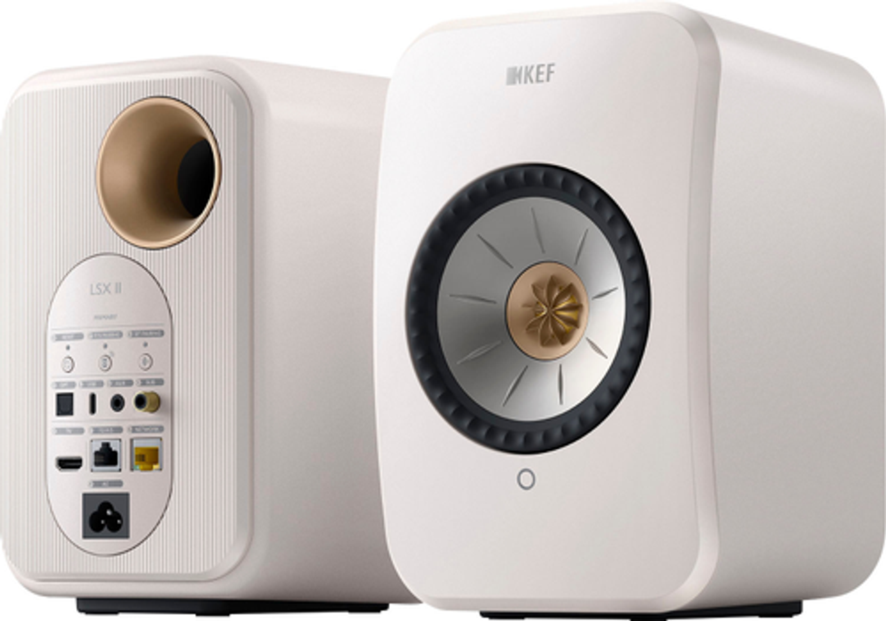 KEF - LSXII Wireless Bookshelf Speakers Pair - WHITE