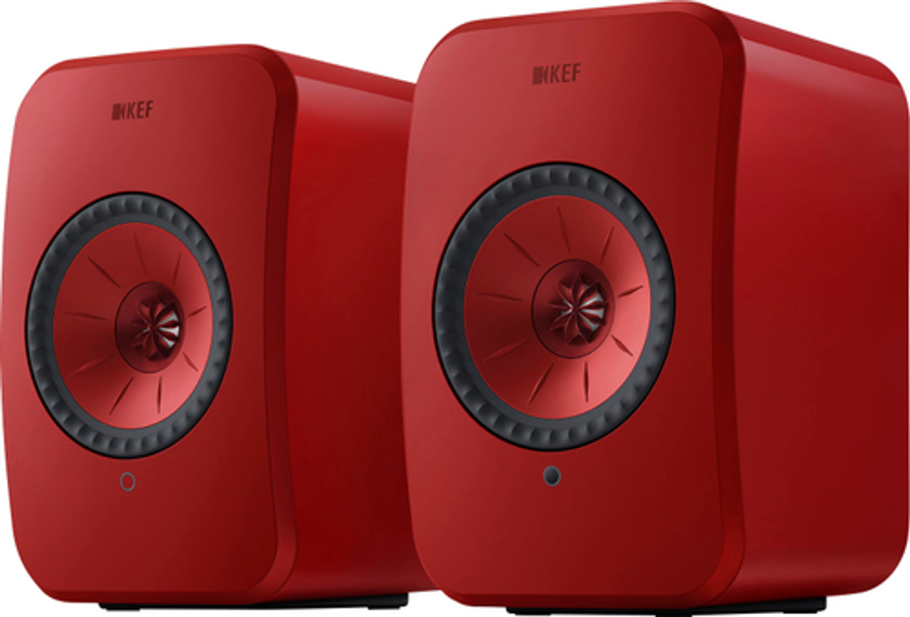 KEF - LSXII Wireless Bookshelf Speakers Pair - RED