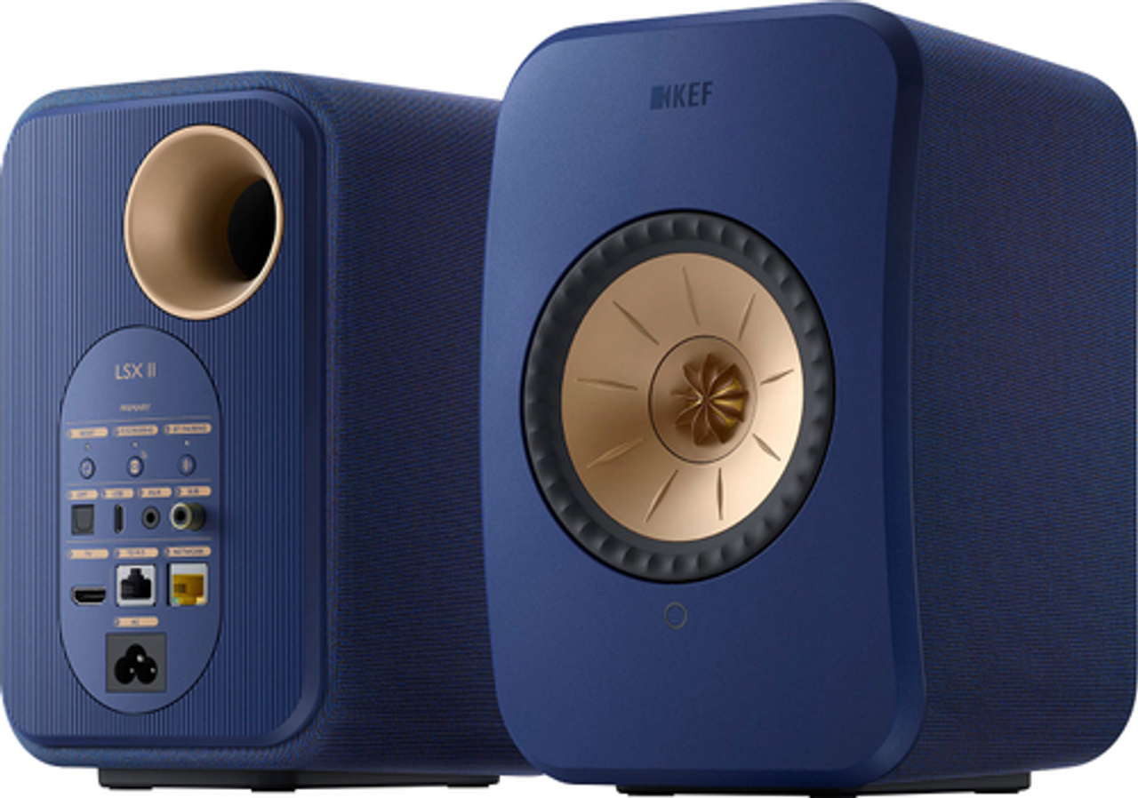 KEF - LSXII Wireless Bookshelf Speakers Pair - BLUE