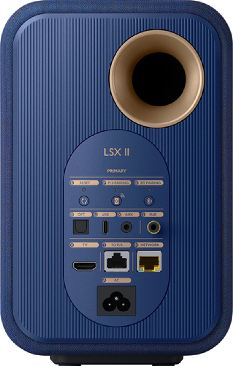 KEF - LSXII Wireless Bookshelf Speakers Pair - BLUE