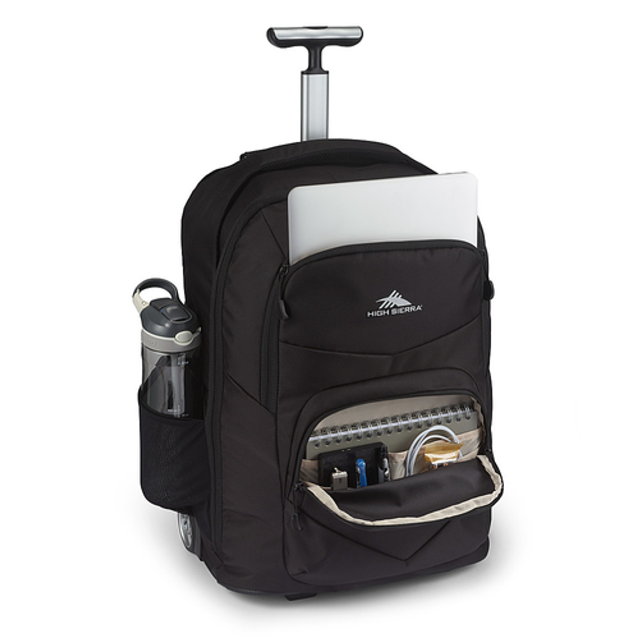 High Sierra - Freewheel Pro Wheeled Backpack for 15" Laptop - Black