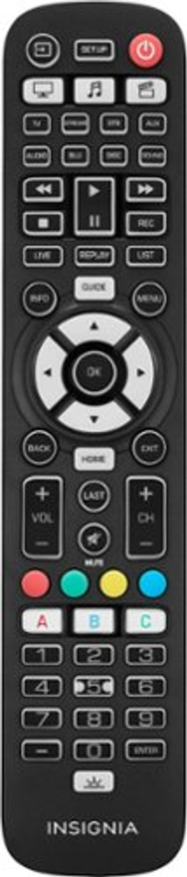 Insignia™ - 8 Device Universal Remote - Black