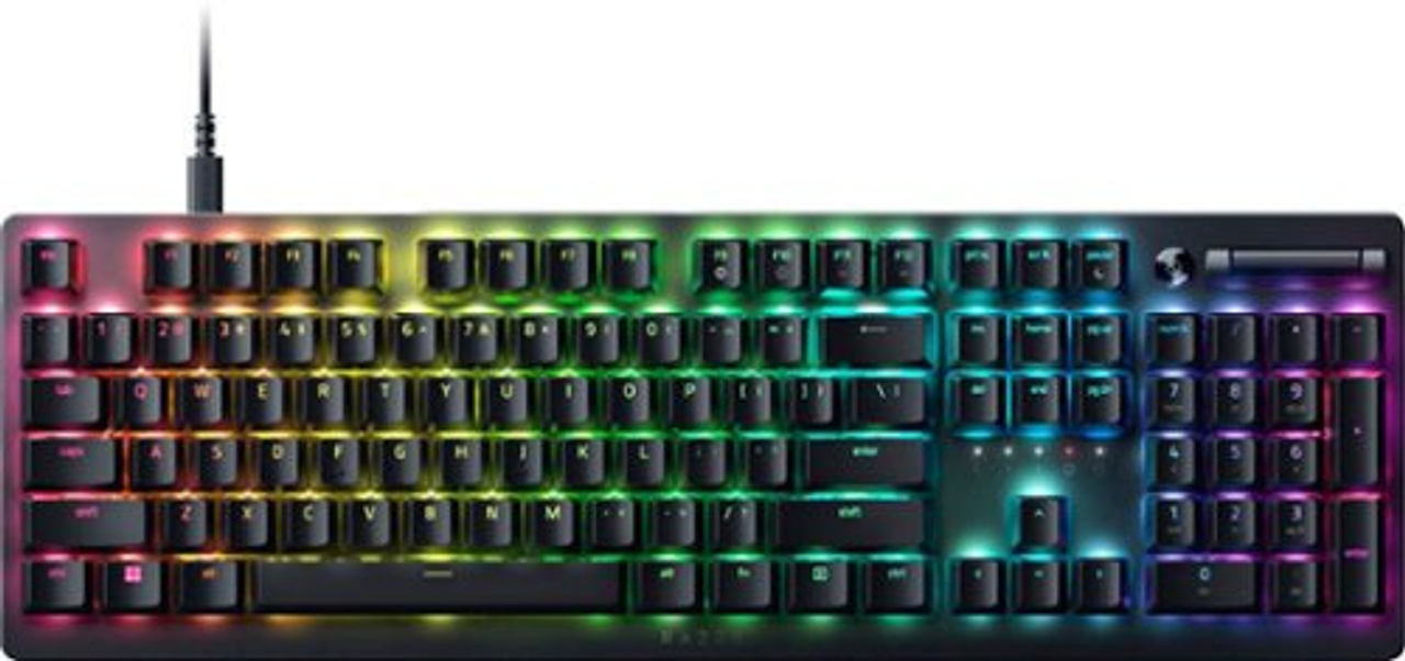 Razer - DeathStalker V2 Full Size Wired Optical Linear Gaming Keyboard with RGB Backlighting - Black