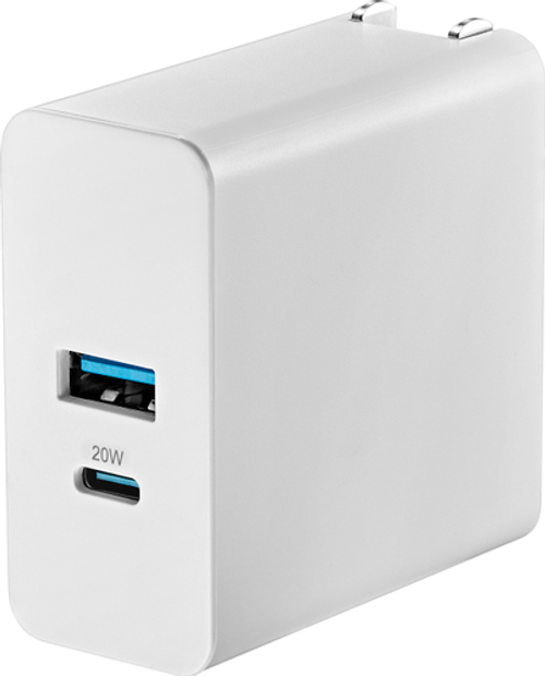 Insignia™ - 32W Dual Port Wall Charger for Smartphones, Tablets & More - White