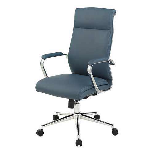 Office Star Products - High Bk Antimicrobial Fabric Chair - Dillon Blue