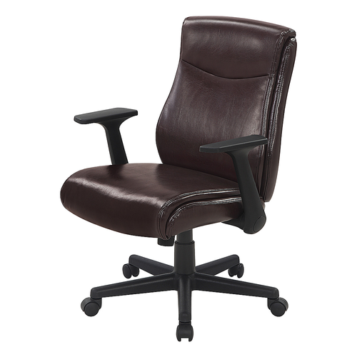 Office Star Products - Mid Back Managers Office Chair - Chocolate