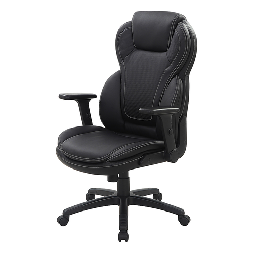 Office Star Products - Exec Bonded Lthr Office Chair - Black