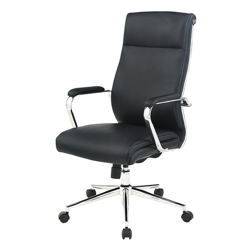 Office Star Products - High Bk Antimicrobial Fabric Chair - Dillon Black