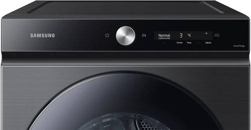 Samsung - Bespoke 7.6 cu. ft. Ultra Capacity Gas Dryer with Super Speed Dry and AI Smart Dial - Brushed black