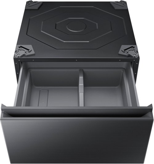 Samsung - Bespoke 27-in Laundry Pedestal with Storage Drawer - Brushed black