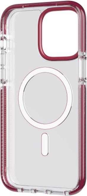 Tech21 - EvoCrystal Case with MagSafe for Apple iPhone 14 Pro Max - Burgundy