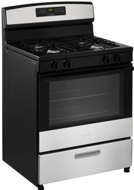 Amana - 5.1 Cu. Ft. Freestanding Gas Range with Bake Assist Temps - Stainless steel