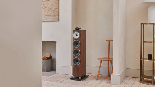 Bowers & Wilkins - 700 Series 3 Floorstanding Speaker w/ Tweeter on top, w/6" midrange, three 6.5" bass drivers (each) - Mocha