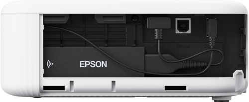 Epson EpiqVision Flex CO-FH02 Full HD 1080p Smart Streaming Portable Projector, 3-Chip 3LCD, Android TV, Bluetooth - White
