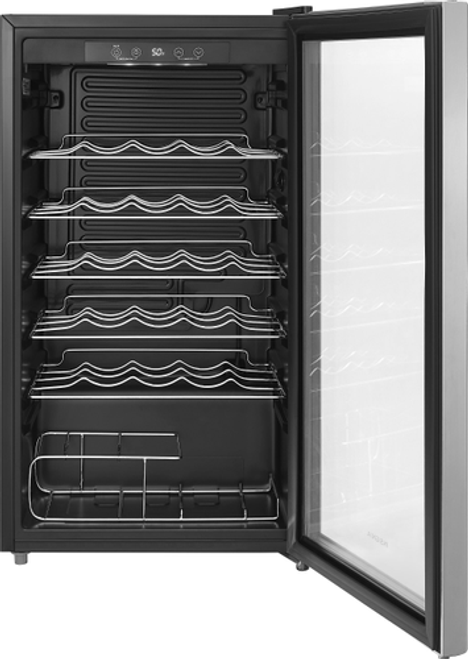 Insignia™ - 29-Bottle Wine Cooler - Stainless steel