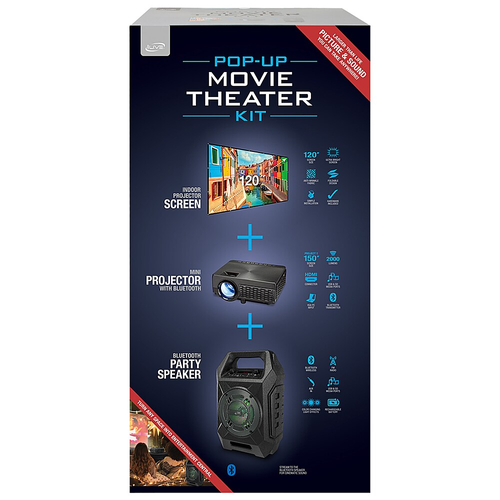 iLive - Pop Up Movie Theater Kit - Black