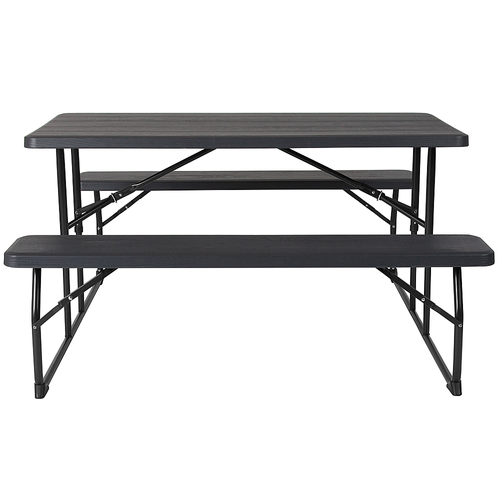 Flash Furniture - Folding Picnic Table - Charcoal