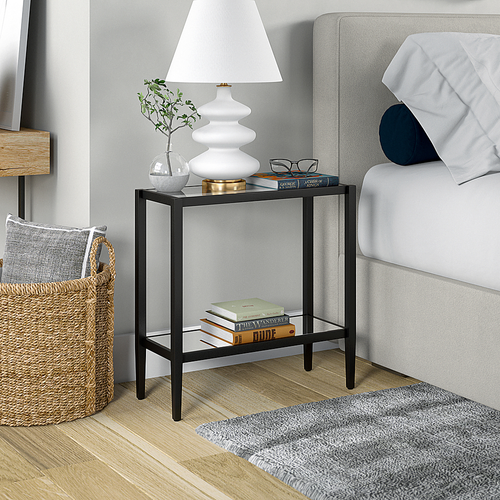 Camden&Wells - Hera Rectangular Side Table - Blackened Bronze